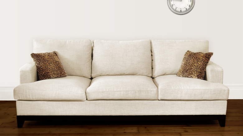 leopard print cushions on sofa