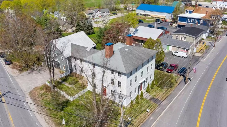 Ariel view of mansion