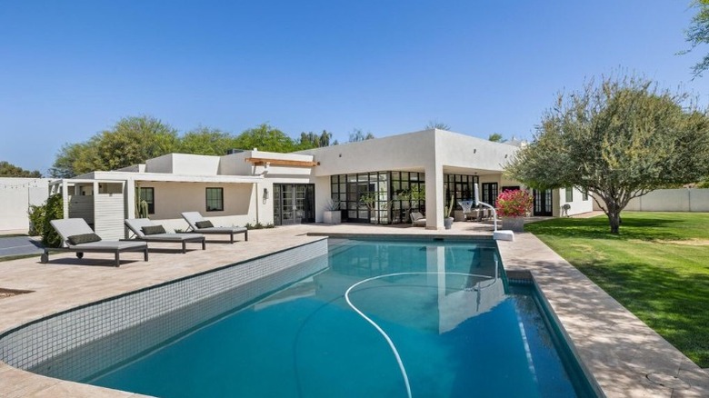 pool and lounge area
