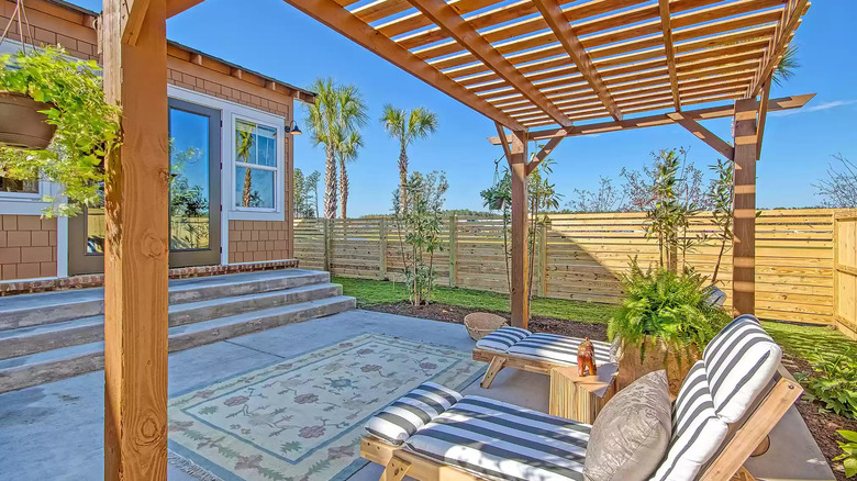 yard with furniture