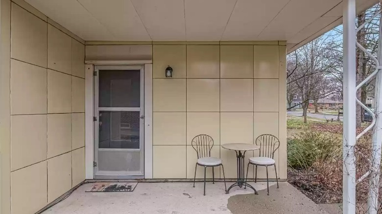 Porch and door