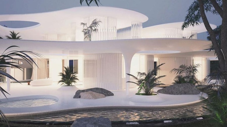 Space-age home exterior