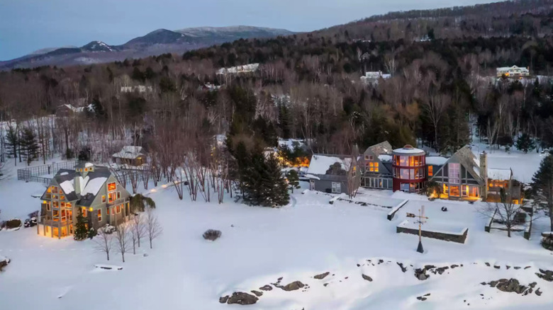 Snowy Vermont estate