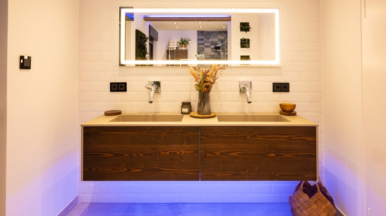 ambient lighting bathroom sink 