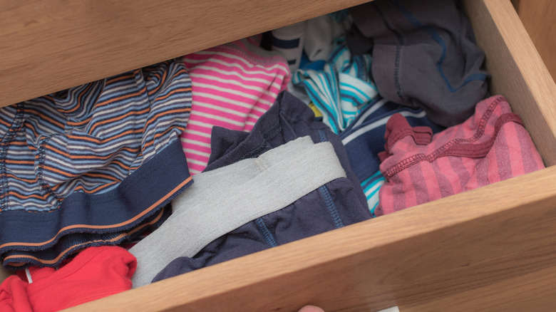 An underwear drawer.