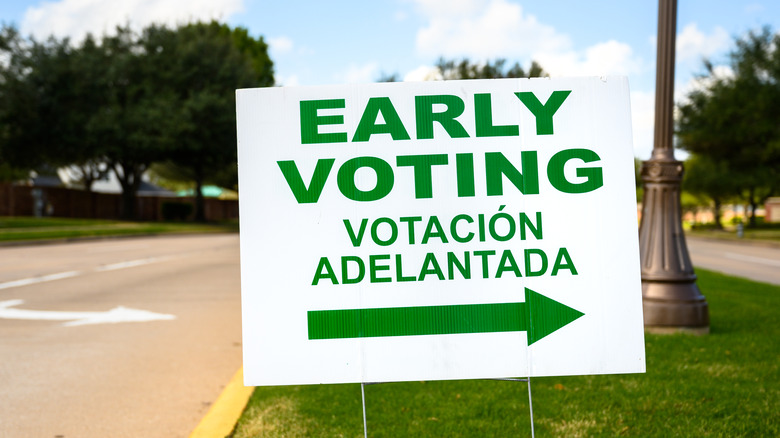 early voting yard sign