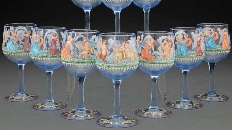 Salviati glass with adornments