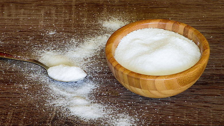 table salt in a bowl