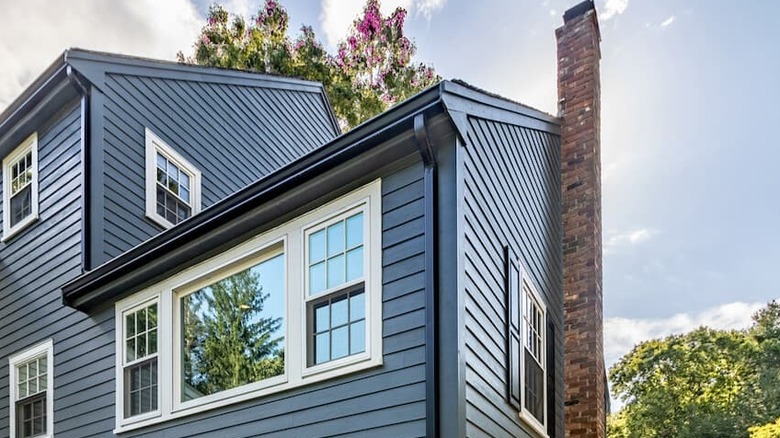 Home with James Hardie siding in blue