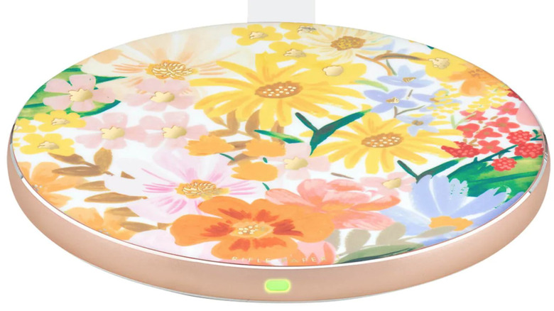 flat floral wireless charger