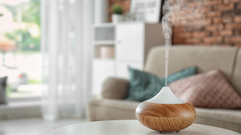 essential oil diffuser on table