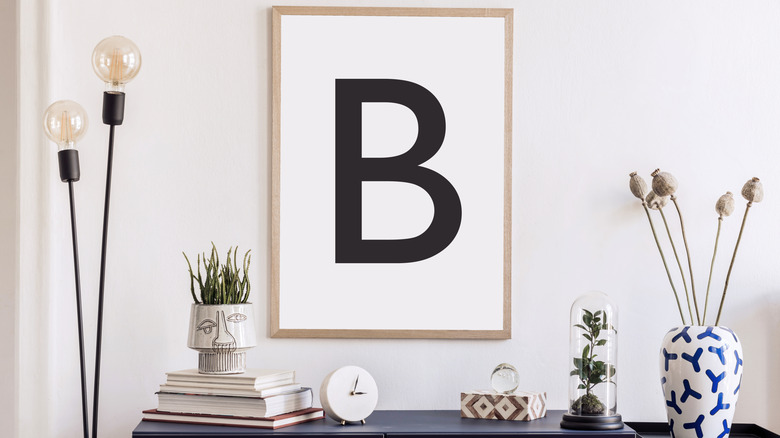 stylish table decor and sign
