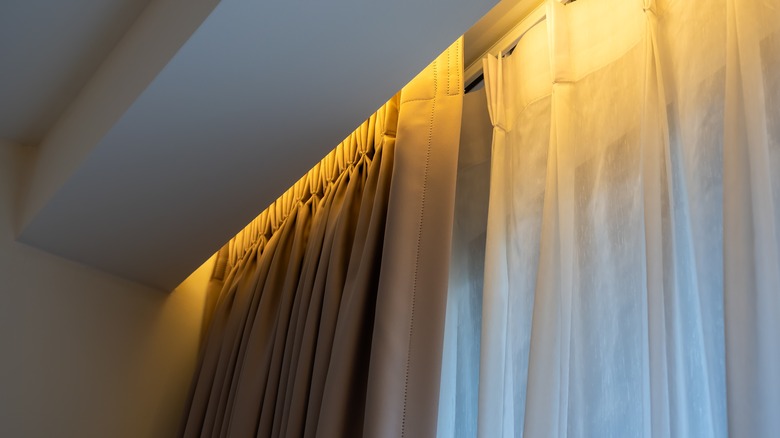 blackout curtains with light