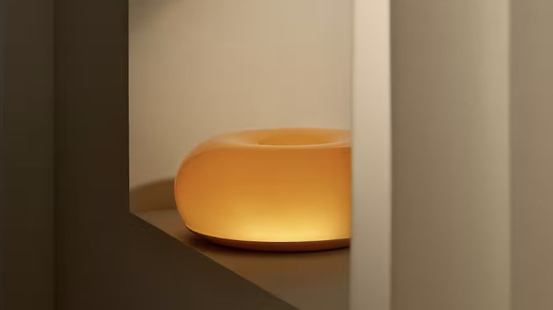 IKEA VARMBLIXT lamp on flat surface