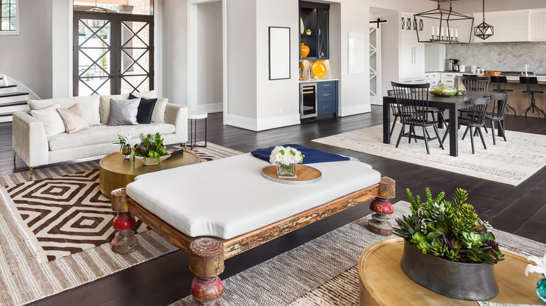 Zones in open floor plan