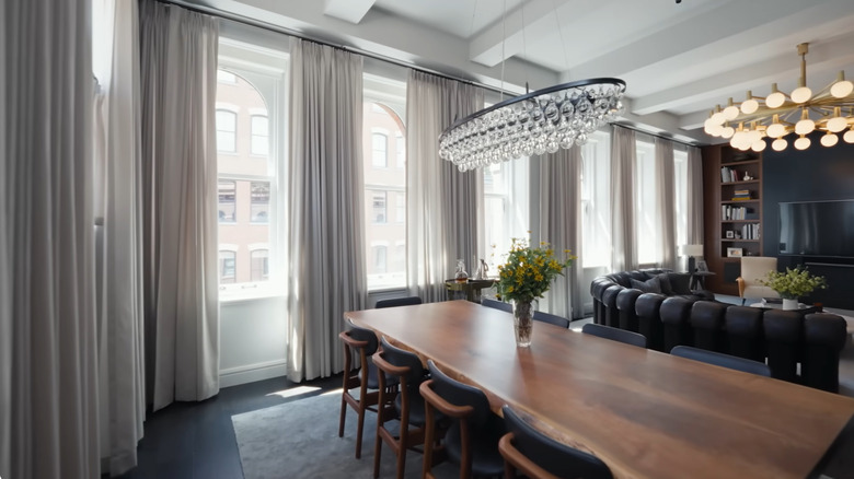 The dining room in Bobby Flay's New York City apartment.