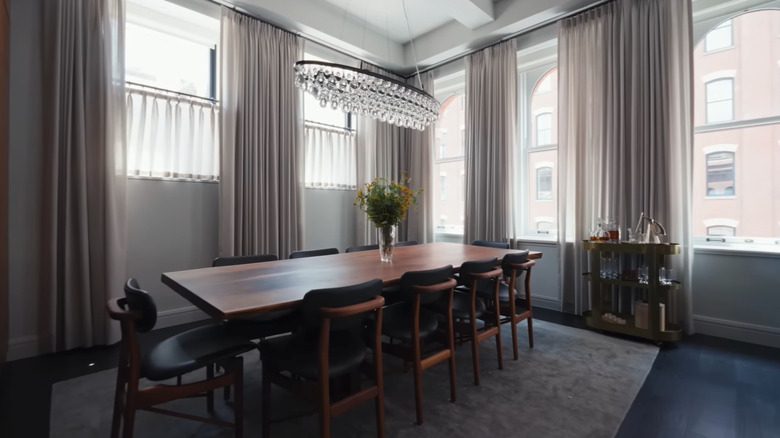 The dining room in Bobby Flay's New York City apartment.