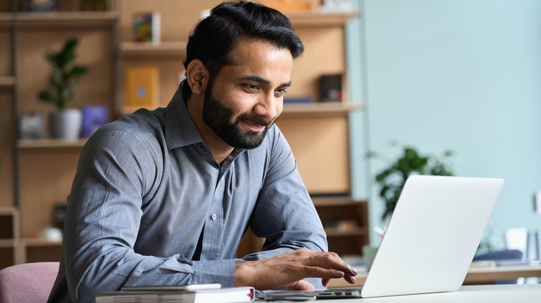 Person working in home office