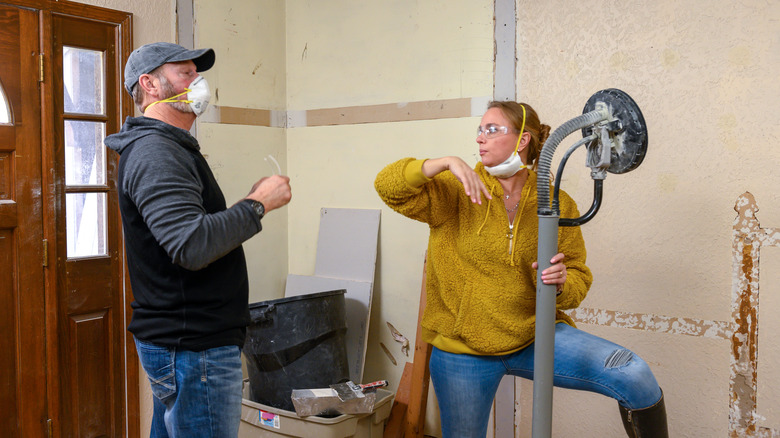Tamara Day sanding wall