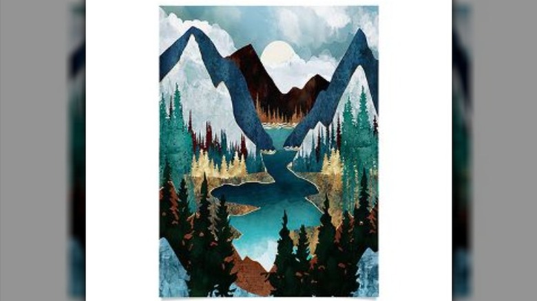 Colorful landscape poster