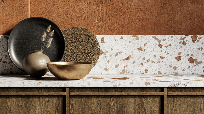 Minimalist terrazzo kitchen