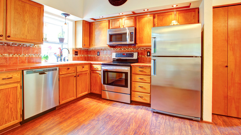 kitchen with maple wood