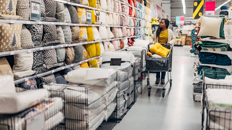 A woman shopping at IKEA