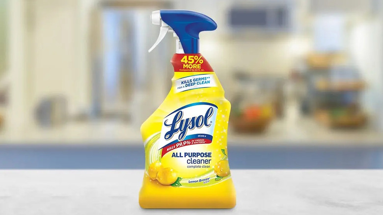 A bottle of Lysol All Purpose Cleaner Spray
