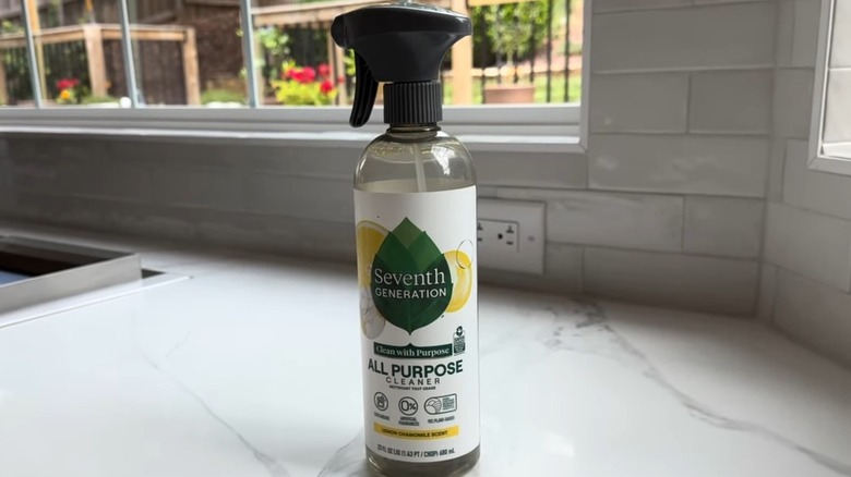 Seventh Generation All Purpose Cleaning Spray on a white kitchen countertop