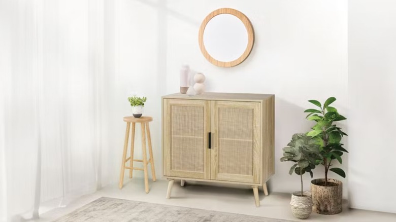 Sohl Accent Adjustable Shelf Cabinet in living room