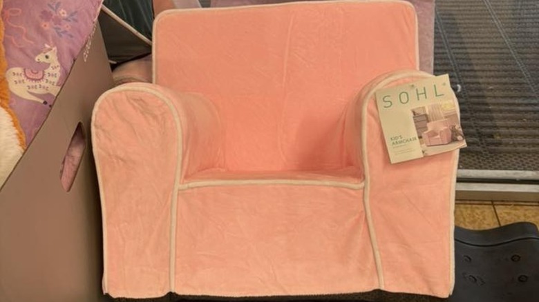 SOHL Ultra Soft Kids Arm Chair in pink