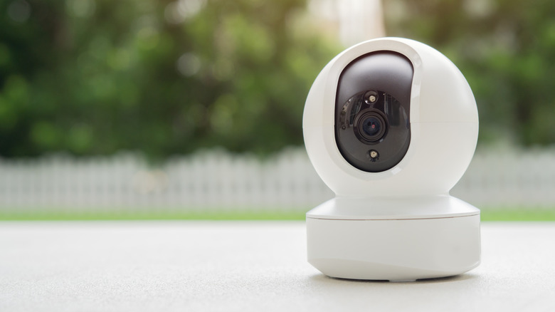 Security camera on the ground or low to the ground