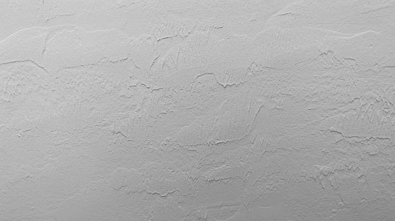 Skip trowel ceiling texture is shown in detail