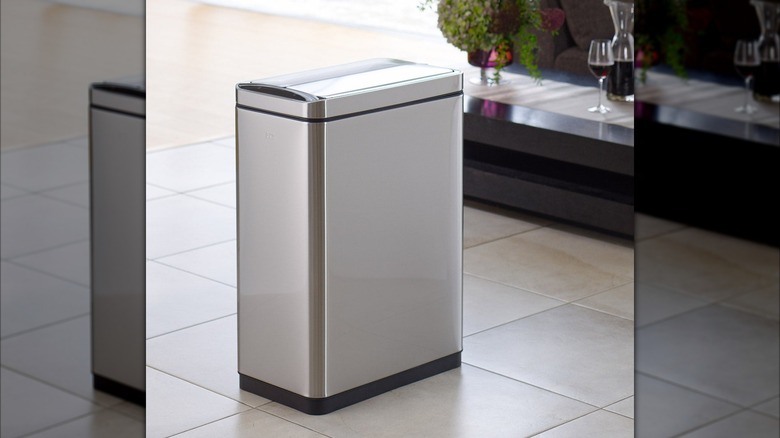 Deluxe Phantom 45 Liter Stainless Steel Trash Can