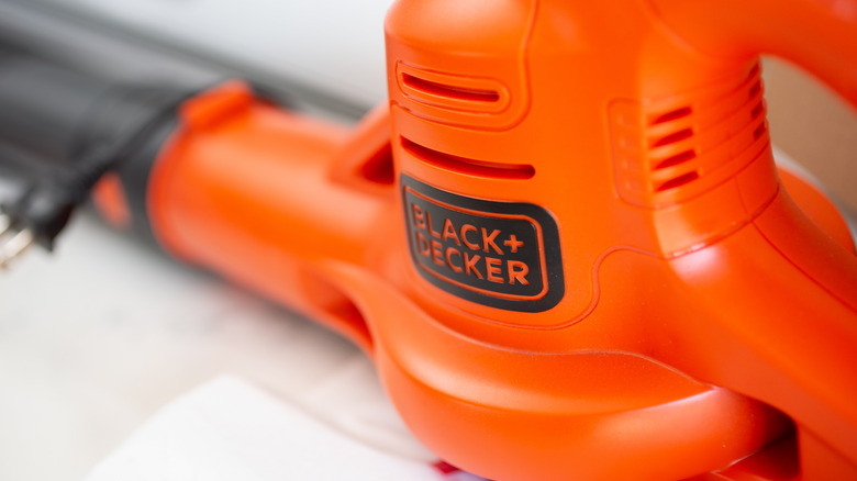 Close-up of a leaf blower
