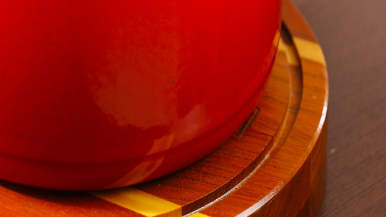 Le Creuset red dutch oven