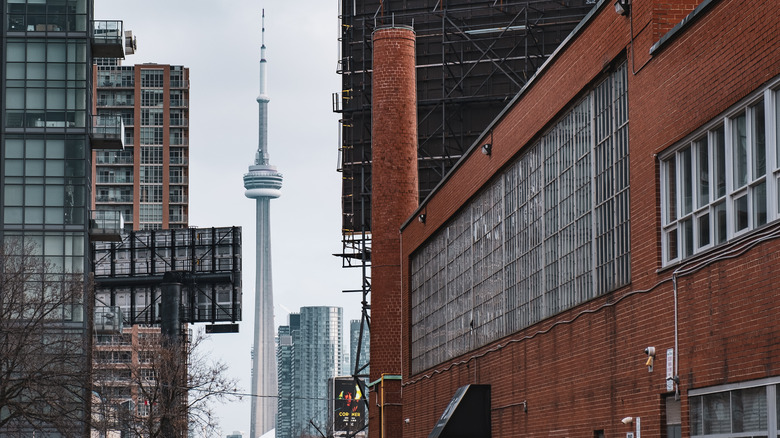Industrial view of CN Tower