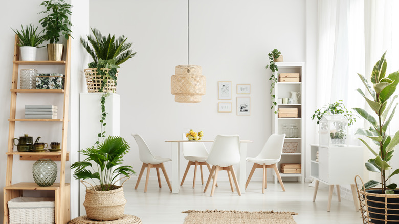 white luxury dining room