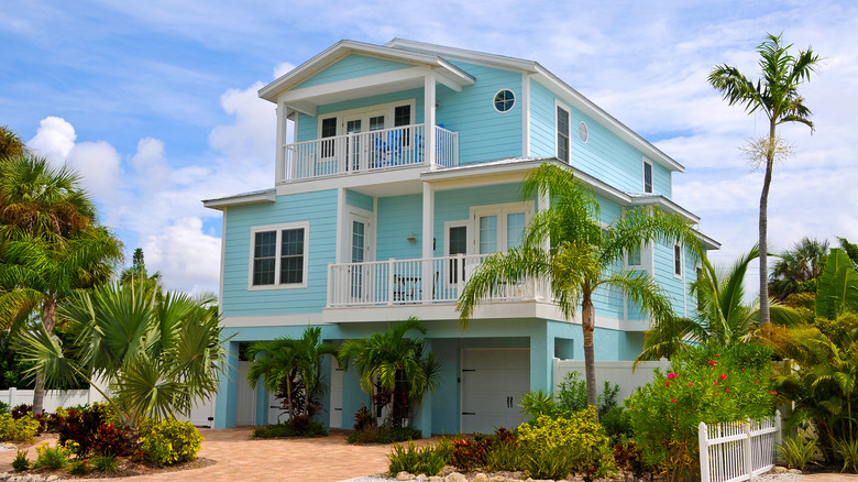 Blue beach house