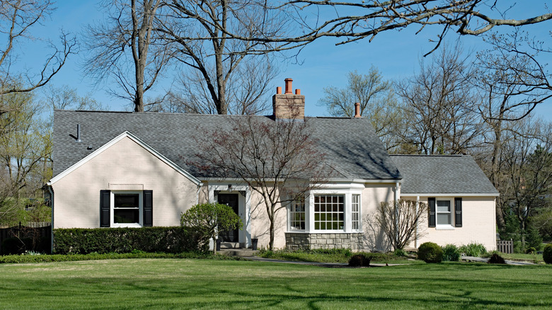 Exterior of ranch house