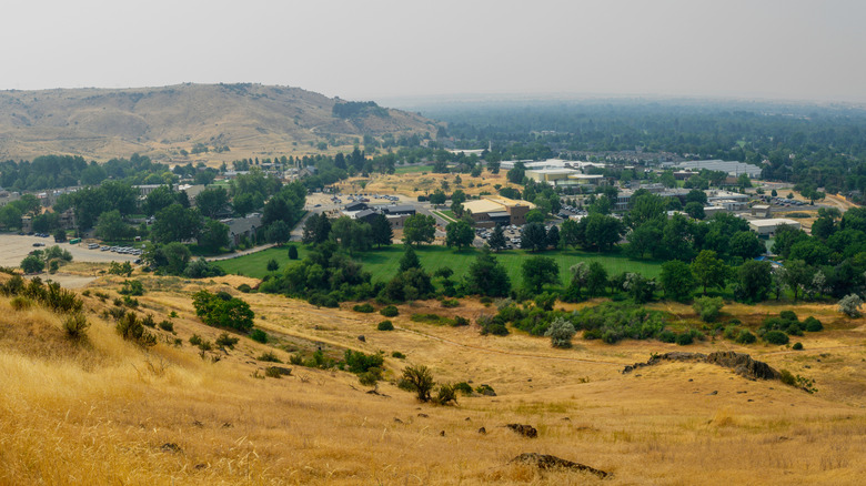 View of Boises' Idaho Botancial Garden from Table Rock hiking trails