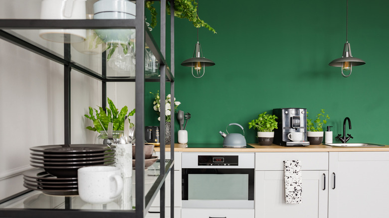 brighter green in kitchen