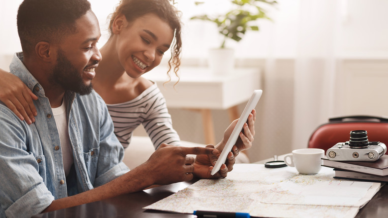 couple planning where to move