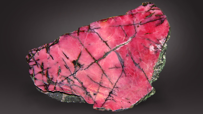 natural rhodonite stone