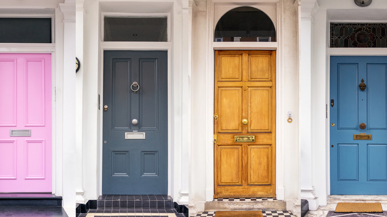 colorful painted front doors