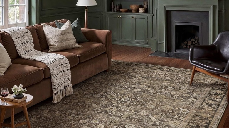 Area rug in a living room