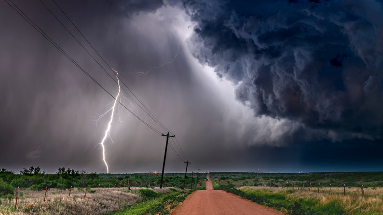 Severe weather with lightning