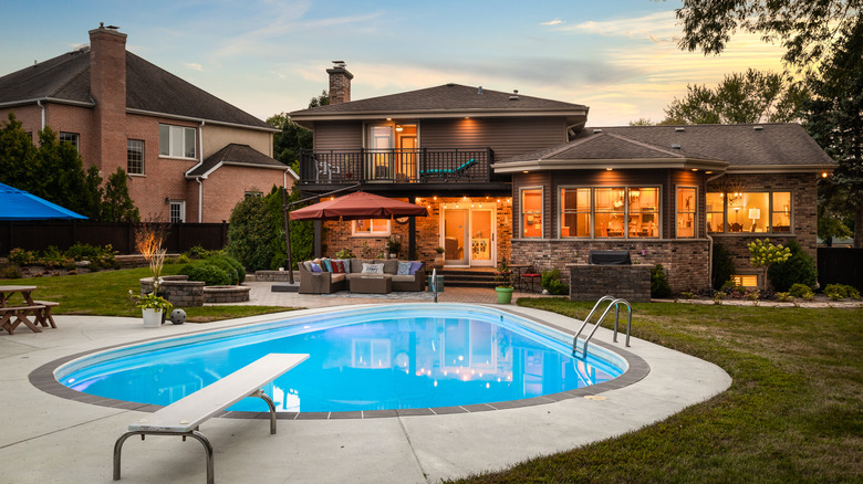 luxury home with inground pool