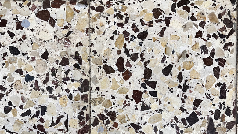 A close-up image of terrazzo tiles.