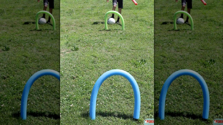 pool noodle soccer goal post